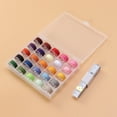 thumbnail image 3 of AURARMLET Plastic Empty Thread Spools Assorted Color 25 Pcs in Clear Sewing Storage Case, 3 of 8