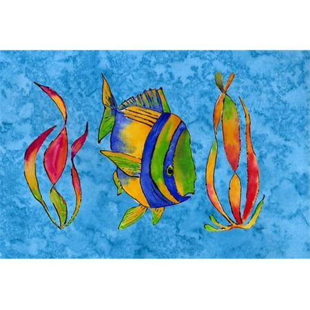 

Troical Fish And Seaweed On Blue Fabric Placemat