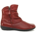 thumbnail image 2 of Josef Seibel Naly 24 Women's Leather Casual Ankle Boot With Side Zips In Carmin Size 8, 2 of 6
