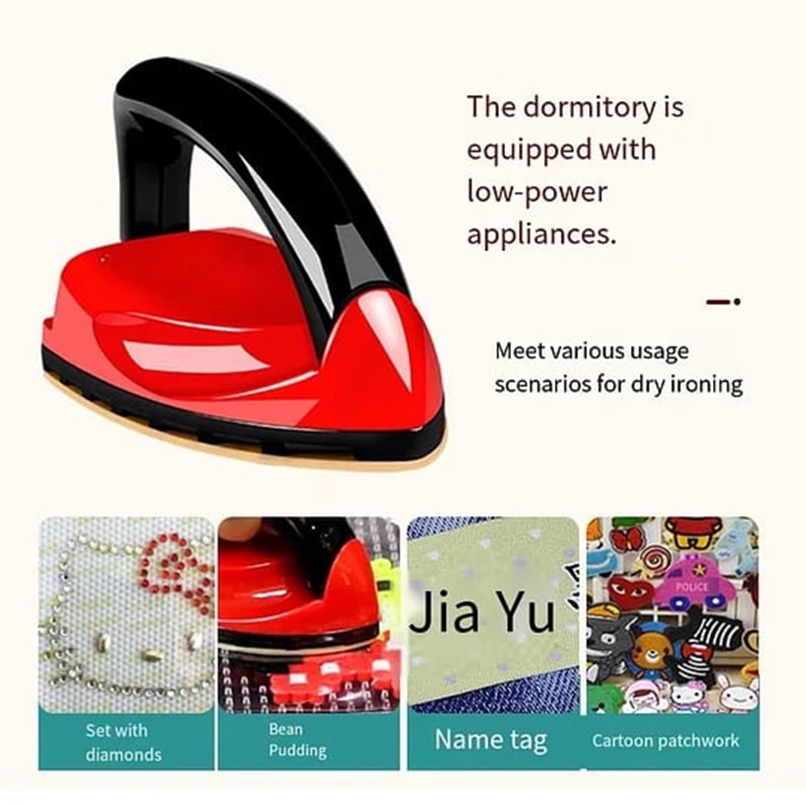 Palm-Sized Steam Iron, Mini Portable Steam Iron, Travel-Size Handheld Iron, Compact Designs with 170°C Temperature Control for Quicks Wrinkle Removal