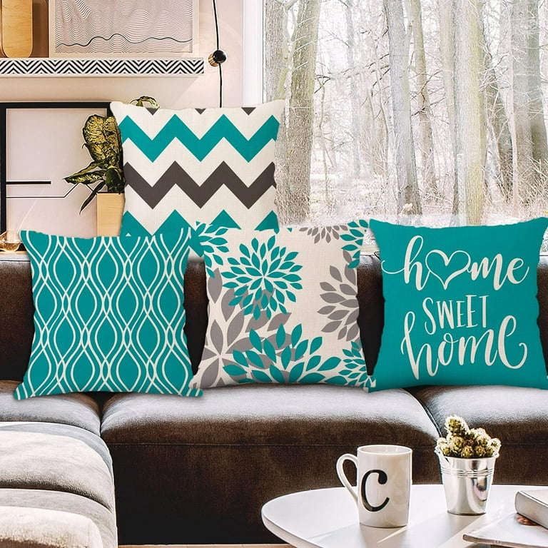 Cushion Covers Outdoor Pillows Turquoise Teal Pillow Covers 20x20