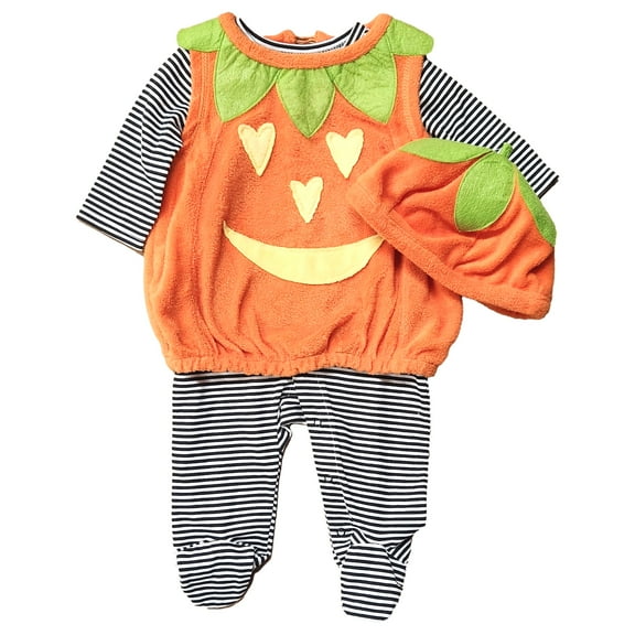 Infant Boys & Girls Orange Pumpkin Halloween Sleeper Set 0-3 Months