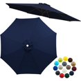 thumbnail image 1 of 6.6ft/7.5ft/9ft/10ft Replacement Umbrella Cover, 6 Ribs 8 Ribs Outdoor Market Table Patio Umbrella Canopy Cover Replacement UV Protective Cloth(Navy Blue,9FT(6-Ribs)), 1 of 8