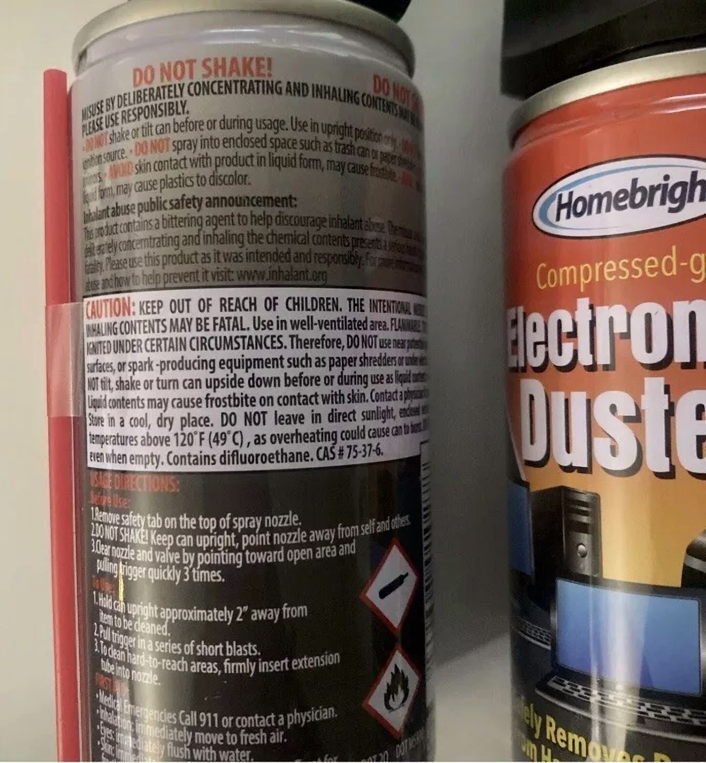 CIRCLE- 2 Air Duster Cans Spray Electronics 2 Oz Computer Keyboard Particle Remover Comp
