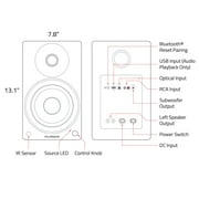 Fluance Ai61 Powered 2-Way 2.0 Stereo Bookshelf Speakers with 6.5 Drivers, 120W Amplifier for Turntable, TV, PC and Bluetooth 5 Wireless Music Streaming - RCA, Optical, USB & Sub Out (Black Ash)