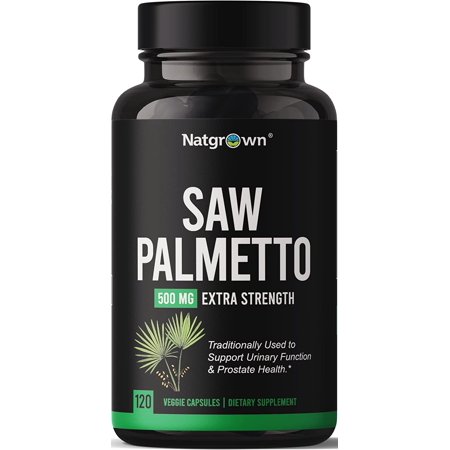 Saw Palmetto Prostate Supplements for Men - DHT Blocker for Hair Growth and Decrease Frequent Urination - Vegan Capsules (120 Ct)