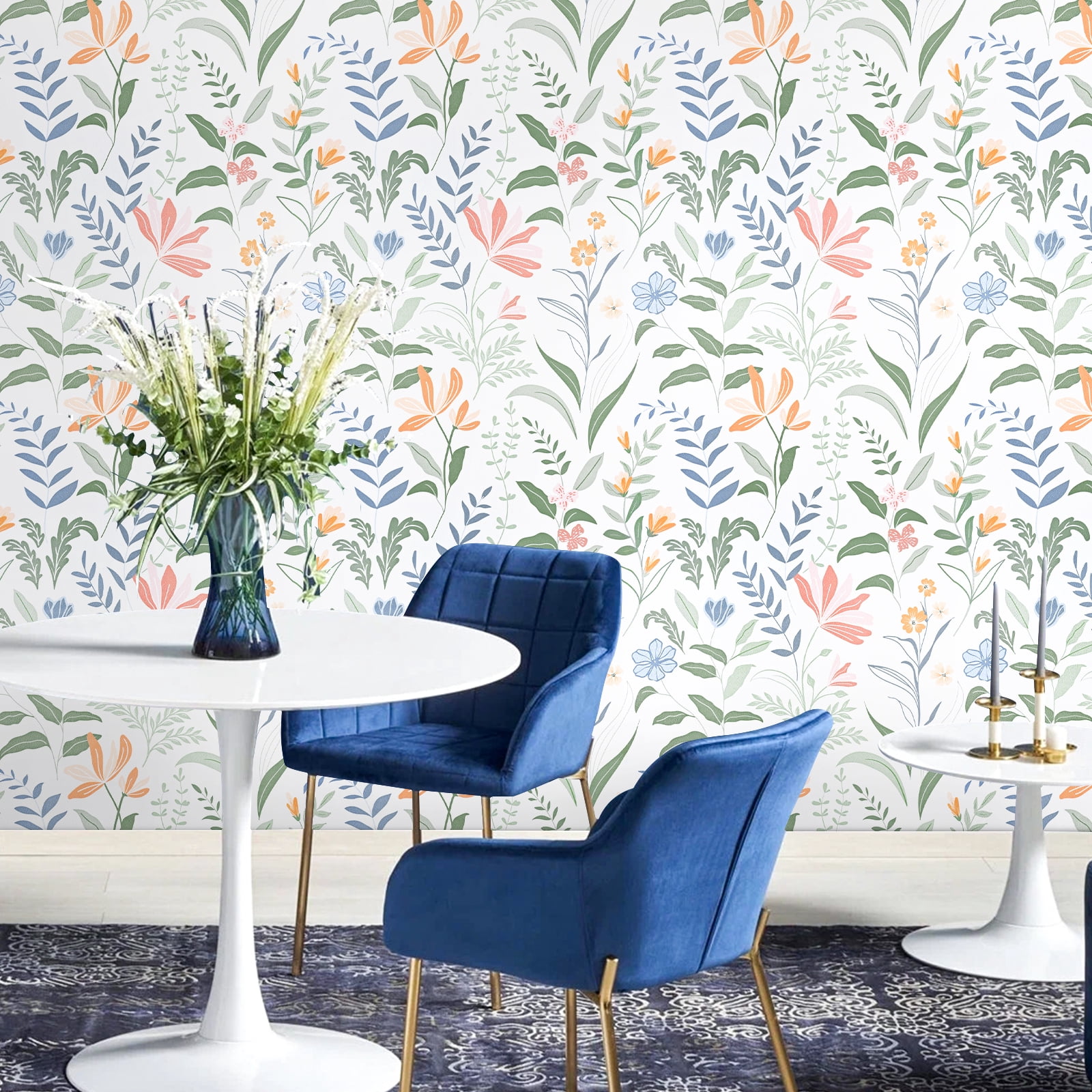DAZLUTE Peel and Stick Adhesive Wallpaper Green Contact Paper Removable Wall Paper,17.72" x 394"