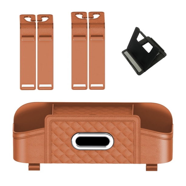 Organizador para asiento trasero de coche, caja de almacenamiento, reposacabezas colgante, duradero. Amarillo