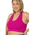 thumbnail image 4 of Zenana Women & Plus Size Ribbed Cropped Racerback Tank Top (S-3XL), 4 of 4