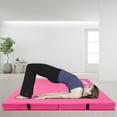 thumbnail image 6 of Gymnastics Mat for Kids 4'x4'x4" Foldable Tumbling Mats with Carrying Handles 2-Panels Fold Thick Exercise Mat for Home Aerobics Stretching Yoga, Rose Pink, 6 of 7