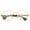 Gold-Tortoise / Clear, variant on sunglassLA Unisex Classic Slim Metal Frame Clear Lens Round Eyeglasses 53mm (Gold-Black / Clear) - 53mm