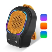 Wearable Bluetooth Speaker, Small Clip-on Wireless Portable Speaker, 10H Battery, IPX6 Waterproof Mini Speaker, 3 Light Modes with Mic, for Hands-Free Music Call Outdoor Work, Gift for Dad