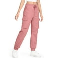 thumbnail image 4 of CheerKidz Boys Girls Solid Color Pull On Jogger Pants for School Uniform Casual Wear Comfortable Kids Cargo Pants with Pockets for Daily Travel Home Holiday(Pink#2,8-9 Years), 4 of 4