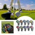 thumbnail image 2 of 10 piezas de fundas de cabeza de hierro de Golf kusrkot PU de cuero resistente al agua Negro, 2 of 8