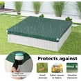 thumbnail image 3 of GLACER Sandbox with Cover, 4ft x 4ft HDPE Sand Box w/Oxford Cover, Bottom Drainage Oxford Liner, All Weather Resistant Sand Pit in Backyard Lawn Garden Beach for Kids (White), 3 of 8