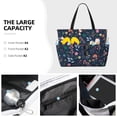 thumbnail image 3 of Saiise Colorful Flowers Print Large Capacity Beach Travel Bag Waterproof Durable Multi-Pocket Lightweight & Foldable for Travel, 3 of 7