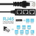 thumbnail image 3 of Cable divisor TANGJMXG adaptador de cable de extensión de red LAN RJ45 macho a 3 hembra RJ45, 3 of 5
