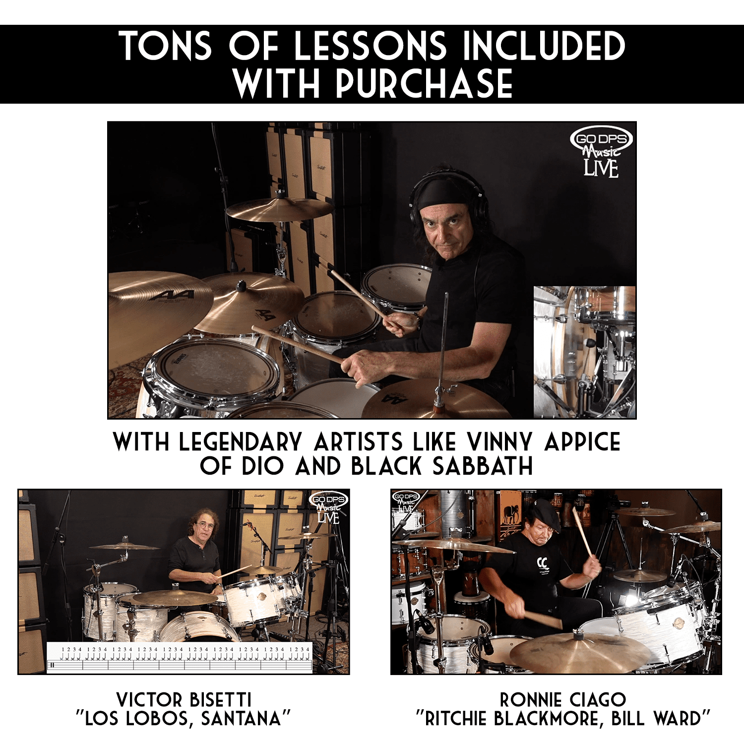 Rise by Sawtooth Full Size 5-Piece Student Drum Set with Hardware and Cymbals, Storm Blue Sparkle