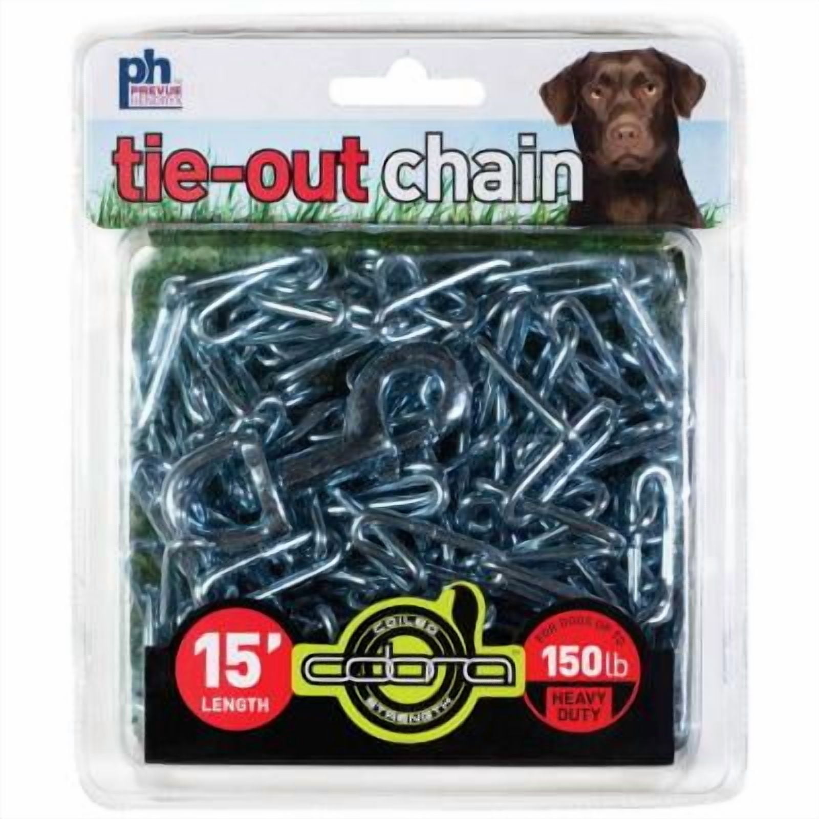 Prevue Pet Products PP-2116 15 ft. Heavy Duty Tie-Out Chain, Stainless Steel