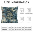 thumbnail image 5 of Shiartex  Oriental Ancient China Garden Farmhouse Sofa Pillowcase Chinoiserie Asian Blue Pagoda White Cushion Cover Chinoiserie Style Throw Pillowcase with Zipper for Chair Sofa, 5 of 5