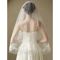 thumbnail image 3 of YooGuoGuo Wely 1 T Fingertip Length Glitter Lace Pearl Wedding Bridal Veil With Metal Comb F44, 3 of 6
