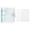 thumbnail image 1 of REGALWOVEN Clear 3 Ring Binder Cover, Notebook Binder Mini Refillable Loose Leaf Folder Planner, Blue, 1 of 6