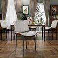 thumbnail image 5 of GIKPAL Dining Chairs Set of 6 PU Faux Leather Walnut for Mid-Century Modern Kitchen & Dining Room,Beige, 5 of 8