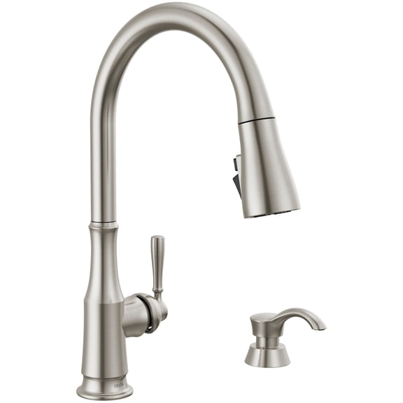 Delta 19877Z-SPSD-DST Capertee 1.8 GPM Single Hole Pull Down Kitchen Faucet - SpotShield