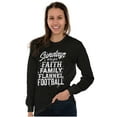 thumbnail image 4 of Fall Sundays Cute Christian Autumn Women Plus Size Long Sleeve Graphic Tee Brisco Brands 2X, 4 of 5