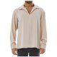 thumbnail image 2 of Blusa y camisa de manga larga con cuello vuelto para hombre, informal, de color liso, semiabierta, de poliéster, 2 of 7