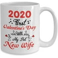 thumbnail image 2 of First Valentine's Day With My Hot New Wife Coffee Mug Gift Idea For New Husband 1st Anniversary couple Valentine's Day Tea Cup Christmas Xmas, 2 of 2