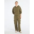 thumbnail image 2 of Scoop Women’s Mineral Washed Wide Leg Cargo Sweatpants, Sizes XS-XXL, 2 of 5