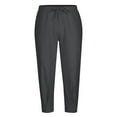 thumbnail image 3 of Handshe Men's Casual Sweatpants Solid Color with Drawstring Elastic Waist, Side Zipper and Pockets Sporty Active Fit, 3 of 8