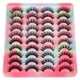 thumbnail image 5 of Juego de 20 pares de pestañas postizas de fibra 3D, pestañas postizas naturales gruesas europeas y americanas, mezcla de puntos (HL-01) Rojo Verde MX-0130550FYD, 5 of 5