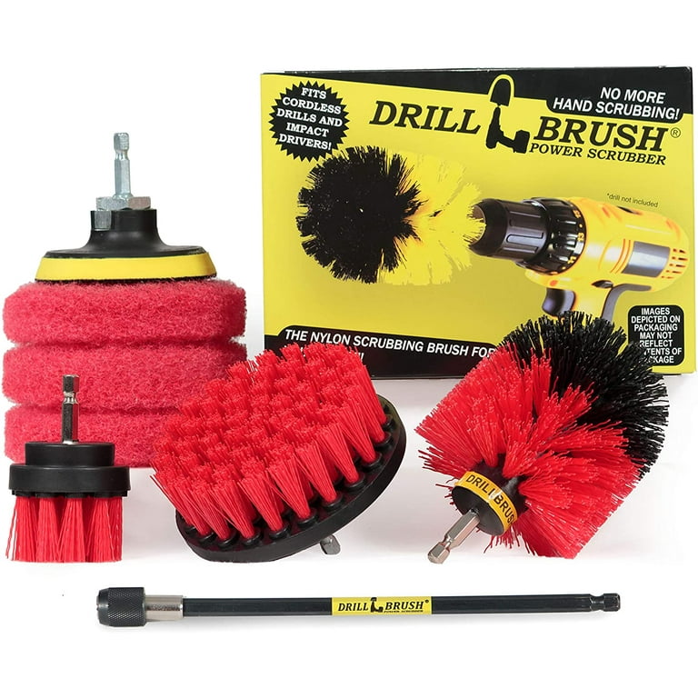 Drillbrush - Rotary Drill Brush Cordless Scrubber - Concrete Deck