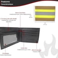 thumbnail image 4 of czcpp-- Firefighter Wallet Bifold Original Turnout Bunker Fabric Gear - Portefeuille Pompier (Black & Orange), 4 of 4