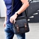 thumbnail image 2 of Bolso de mensajer Zulema Satchel de hombro de lona para hombre Vintage Negro, 2 of 4