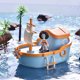thumbnail image 1 of Hucha con forma de barco pirata | Hucha de ahorros para niños | Hucha de plástico para el hogar, escritorio o dormitorio | Ahorrador de dinero decorativo para niños, 1 of 9