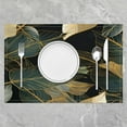 thumbnail image 2 of Green Gold Palm Leaves Placemats Set of 4 Palm Tree Print Placemats for Dining Table Indoor Outdoor Kitchen 12"x18" Botanical Nature Theme Table Mats Placemat Luxury Decor Table Place Mats, 2 of 4