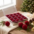 thumbnail image 4 of 16 Pcs Velvet Christmas Ornaments Balls 2.36 Inch Flocked Christmas Tree Ball Hanging Ornaments Velvet Xmas Baubles for Xmas Party Wedding Home Decor, 4 of 8