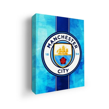 Manchester City Canvas Wall Art by Mavis Print- 12×16 inches Football Wall Decor | UV & Water Resistant HD Printed & Wooden framed Wall Art | Modern Wall Decor for Gift | Made in USA