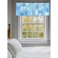 thumbnail image 3 of Winter Snowflake Valances for Windows Christmas Gradient Blue Simple Rod Pocket Curtains Valance Short Window Treatment Drapes for Living Room, Bedroom Bathroom 56"&nbsp;W x 16" L, 3 of 5