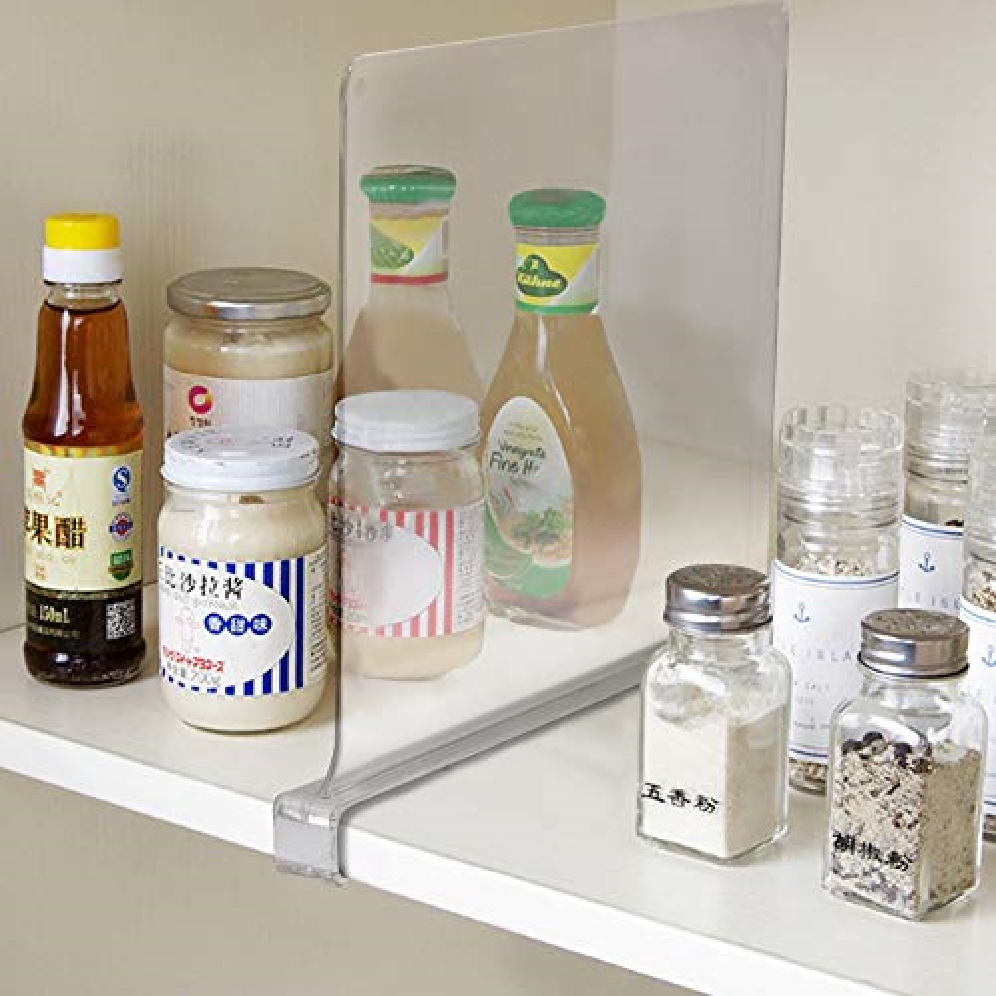 Sorbus Clear Acrylic Shelf Dividers for Closets and Cabinets, Clothes & Linen Organizer, 4-Pack
