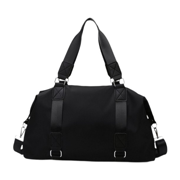 Bolsa de gimnasio para mujer, cómoda y práctica, ideal para viajes y actividades al aire libre. Negro