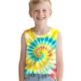 thumbnail image 4 of TIREOW Children Boys and Girls Neon Tie Dye Tank Tops Cute Animal Print Funny Crew Neck Sleeveless Undershirt, 4 of 8