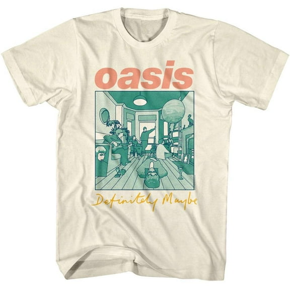 Oasis Definitely Maybe Album Art Men's T Shirt (Ivory, AdultS)