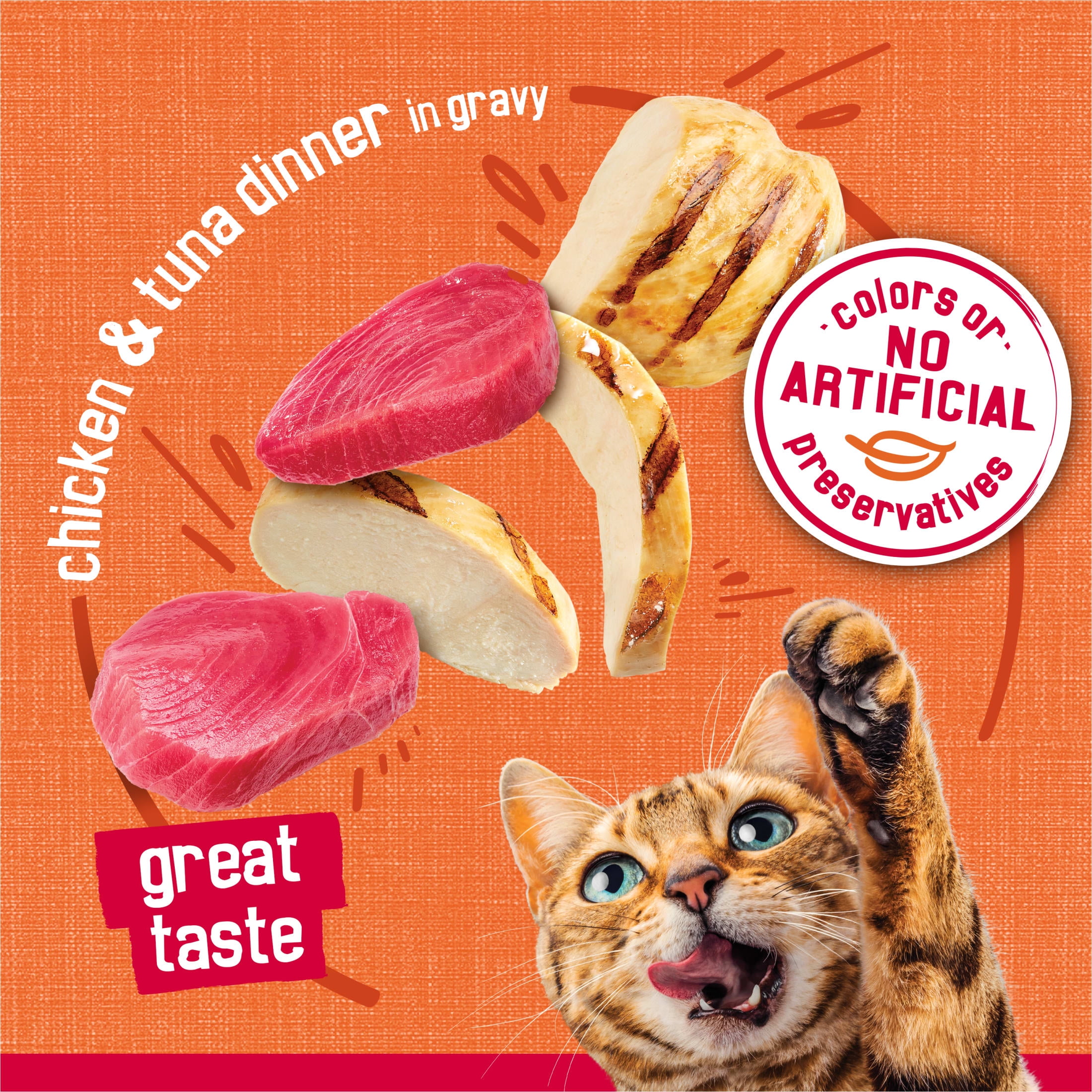 Purina Friskies Prime Filets, Chicken and Tuna Dinner in Gravy, Wet Cat Food, 5.5 oz Can