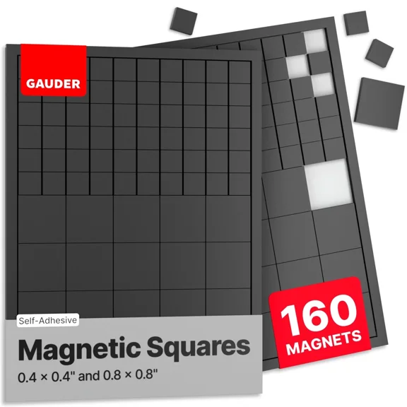 Gauder Magnetic Squares Self Adhesive | Flexible Sticky Magnets | Magnetic St...
