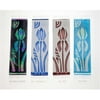 Judaica Kingdom SF-MZ-3059-3 Handmade Glass & Stained Glass Mezuzahs - Iris Mezuzah 3059 Mauve Mirror on White