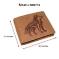 thumbnail image 6 of MARSHAL Wolf Design Men's Vintage Leather RFID Blocking Bifold Wallet for Hunters & Outdoorsmen Tan, 6 of 9
